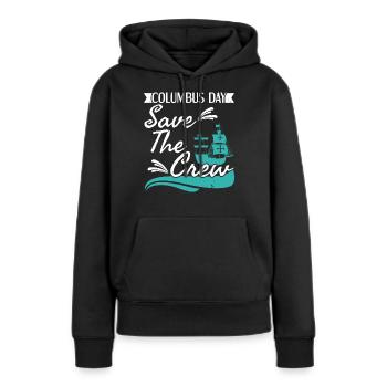 Columbus Day Seafarer Ship Christopher Columbus - Sweat à capuche Premium bio Femme - noir - Devant - Julia (174cm)