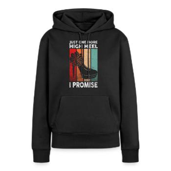 Juste un talon haut de plus que je promets - Sweat à capuche Premium bio Femme - noir - Devant - Julia (174cm)