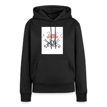 Techno - Speedcore Techno Musique - Sweat à capuche Premium bio Femme - noir - Devant - Julia (174cm)