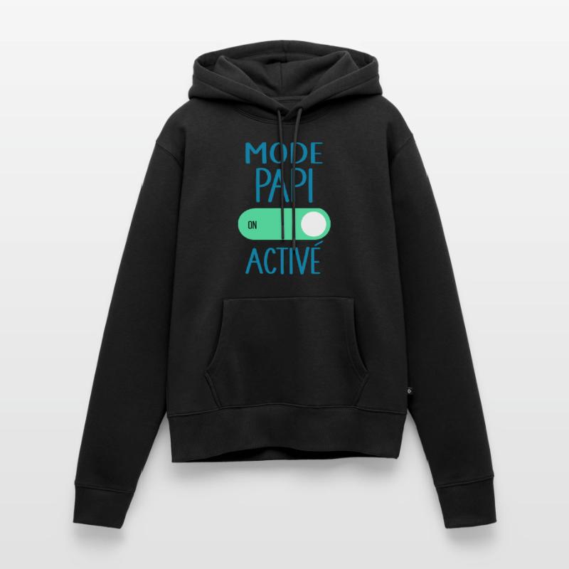 Mode Papi Activé Idée Cadeau Annonce Grossesse Sweat à capuche Premium bio Femme