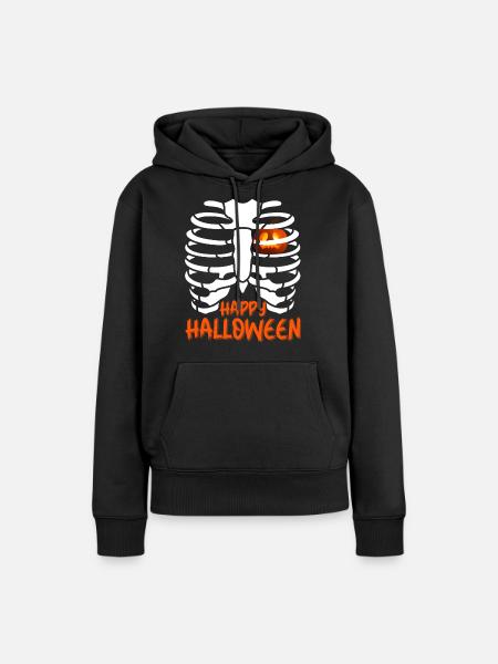 Fröhliches Halloween - Frauen Premium Bio Hoodie - Schwarz
