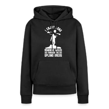 Coyote Jäger - Frauen Premium Bio Hoodie - Schwarz - Vorne - Julia (174cm)