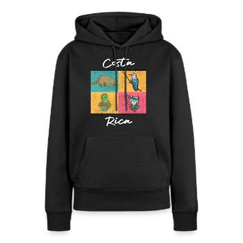 Costa Rica Urlaub I Costa Rica Geschenk I Reise - Frauen Premium Bio Hoodie - Schwarz - Vorne - Julia (174cm)
