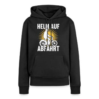 Mofa Moped Zweirad Mofafahrer Mofas - Frauen Premium Bio Hoodie - Schwarz - Vorne - Julia (174cm)