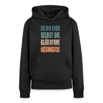 Frau Ehefrau tollpatschig Wortwitz - Frauen Premium Bio Hoodie - Schwarz - Vorne - Julia (174cm)