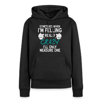 Parfois, quand je suis en train d’abattre vraiment fou drôle - Sweat à capuche Premium bio Femme - noir - Devant - Julia (174cm)