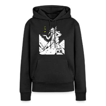 Mittelalterliche Kobold Kreatur - Frauen Premium Bio Hoodie - Schwarz - Vorne - Julia (174cm)