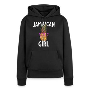 Jamaican Girl Jamaica - Frauen Premium Bio Hoodie - Schwarz - Vorne - Julia (174cm)