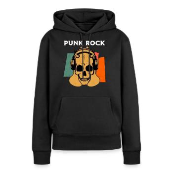 Punk Rock Punks Punk - Sweat à capuche Premium bio Femme - noir - Devant - Julia (174cm)