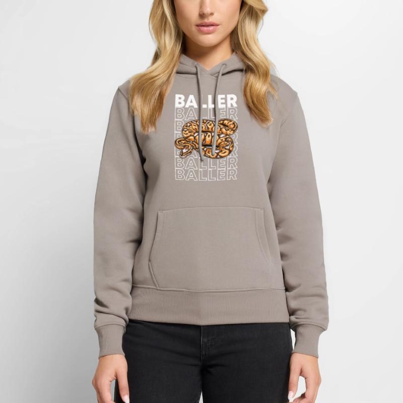 Ball Python 80's Style Baller Royal Python Snake Sweat à capuche Premium bio Femme