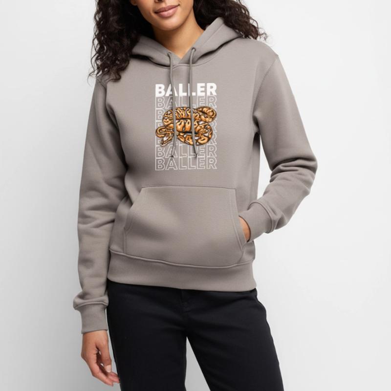 Ball Python 80's Style Baller Royal Python Snake Sweat à capuche Premium bio Femme