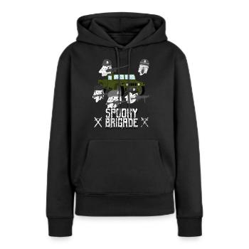 Brigade effrayante, Soldats fantômes - Sweat à capuche Premium bio Femme - noir - Devant - Julia (174cm)