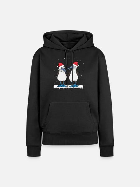 Seevögel Blaufußtölpel - Frauen Premium Bio Hoodie - Schwarz