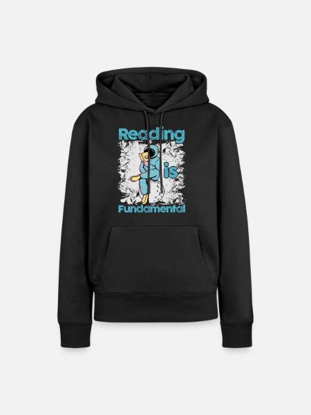 Reading Is Fundamental - Frauen Premium Bio Hoodie - Schwarz