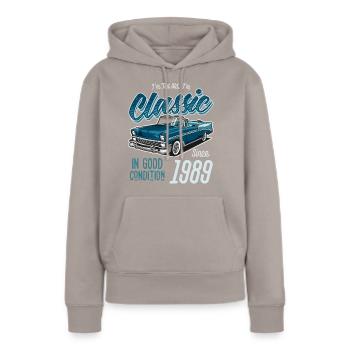 I'm Not Old I'm Classic Car Vintage Born In 1989 - Women’s Premium Organic Hoodie - taupe - Front - Julia (174cm)