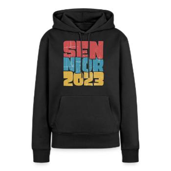 Senior 2023 Dabbing Dab de 2023 Seniors Graduation - Sweat à capuche Premium bio Femme - noir - Devant - Julia (174cm)