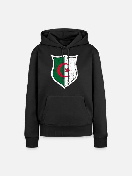 Algerien - Frauen Premium Bio Hoodie - Schwarz