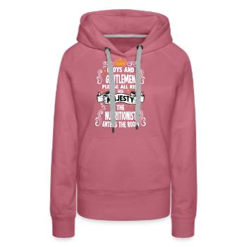 Nutritionist T funny saying dietician - Women’s Premium Organic Hoodie - mauve - Front - Isabella (175cm)