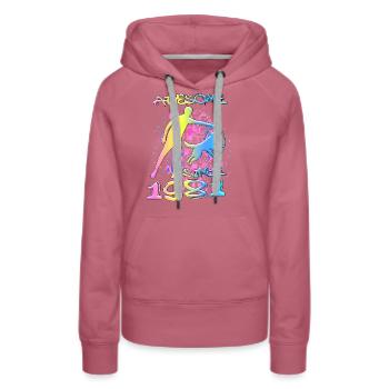 Awesome since 1981. Agility, Hundetraining - Frauen Premium Bio Hoodie - Malve - Vorne - Isabella (175cm)