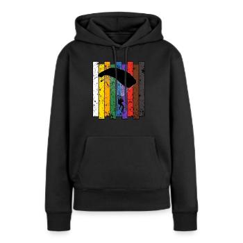 parachute - Sweat à capuche Premium bio Femme - noir - Devant - Julia (174cm)