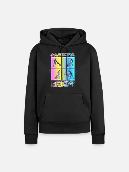Awesome since 1994. Agility, Hundetraining - Frauen Premium Bio Hoodie - Schwarz
