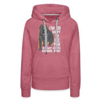 Happy Cane Corso - Women’s Premium Organic Hoodie - mauve - Front - Isabella (175cm)
