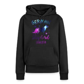 Berger Allemand Mama Dog Lovers - Sweat à capuche Premium bio Femme - noir - Devant - Julia (174cm)