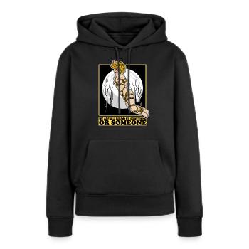 EROTIC SEXY SHIBARI BONDAGE BOUND GIRL MOON - Frauen Premium Bio Hoodie - Schwarz - Vorne - Julia (174cm)