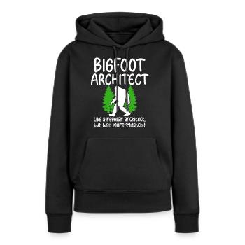 Bigfoot Partybedarf Bigfoot Architekt - Frauen Premium Bio Hoodie - Schwarz - Vorne - Julia (174cm)