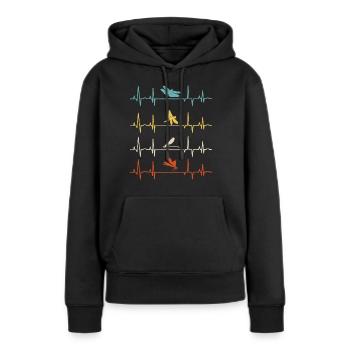 Libellenlibelle Libellen Entomologie - Frauen Premium Bio Hoodie - Schwarz - Vorne - Julia (174cm)