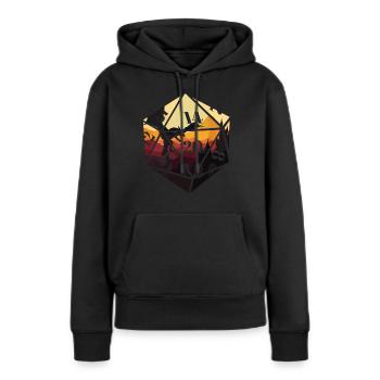 RPG RPG jeu de rôle de joueur sur table dragon - Sweat à capuche Premium bio Femme - noir - Devant - Julia (174cm)