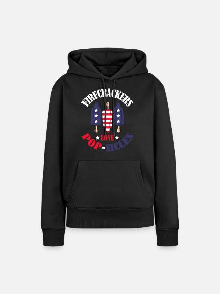 Feuerwerkskörper Liebe Eis 4. Juli - Frauen Premium Bio Hoodie - Schwarz