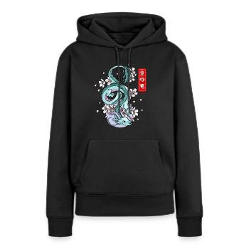 Japanischer Erddrache Elementarer Mythos - Frauen Premium Bio Hoodie - Schwarz - Vorne - Julia (174cm)