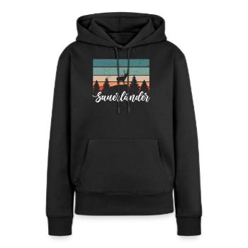 Sauerländer - Frauen Premium Bio Hoodie - Schwarz - Vorne - Julia (174cm)