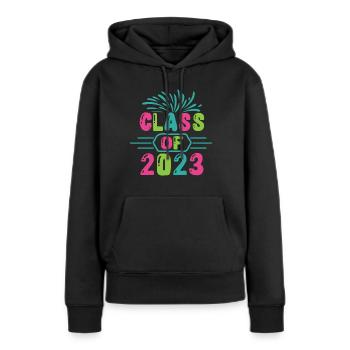 Class Of 2023 - Frauen Premium Bio Hoodie - Schwarz - Vorne - Julia (174cm)