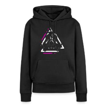 Apokalypse Gasmaske Weltkrieg Zeichen - Frauen Premium Bio Hoodie - Schwarz - Vorne - Julia (174cm)