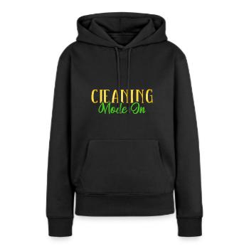 Femme de ménage Ménage - Sweat à capuche Premium bio Femme - noir - Devant - Julia (174cm)