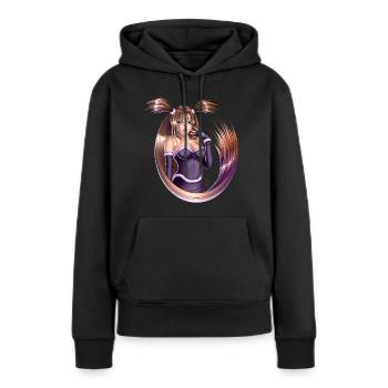 Anime Pigtails - Frauen Premium Bio Hoodie - Schwarz - Vorne - Julia (174cm)