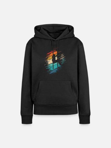 Kletterin - Frauen Premium Bio Hoodie - Schwarz