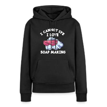 Seife Hygiene Waschen Seifenherstellung Putzen - Frauen Premium Bio Hoodie - Schwarz - Vorne - Julia (174cm)