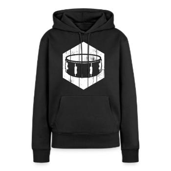Kleine Trommel - Frauen Premium Bio Hoodie - Schwarz - Vorne - Julia (174cm)