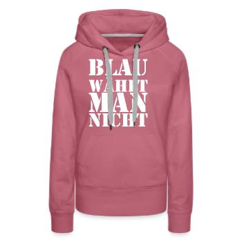 Demonstration Demokratie antirassistisch bunt - Frauen Premium Bio Hoodie - Malve - Vorne - Isabella (175cm)