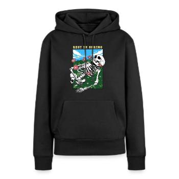 Rest in Spring - Women’s Premium Organic Hoodie - black - Front - Julia (174cm)