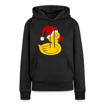 Weihnachtsente Xmas Gummiente Fun Kinder Kids - Frauen Premium Bio Hoodie - Schwarz - Vorne - Julia (174cm)