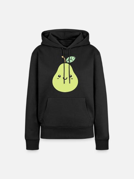 Birne - Frauen Premium Bio Hoodie - Schwarz