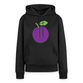 Prune - Sweat à capuche Premium bio Femme - noir - Devant - Julia (174cm)