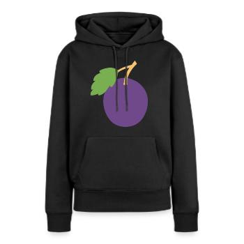 Prune - Sweat à capuche Premium bio Femme - noir - Devant - Julia (174cm)