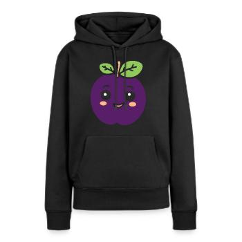 Prune - Sweat à capuche Premium bio Femme - noir - Devant - Julia (174cm)