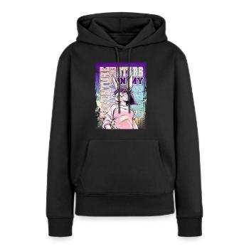 Stars in My Eyes – EnrolDesign - Frauen Premium Bio Hoodie - Schwarz - Vorne - Julia (174cm)