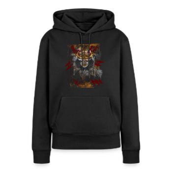 Kabuki, Ronin, Samurai Krieger, Trash style - Frauen Premium Bio Hoodie - Schwarz - Vorne - Julia (174cm)